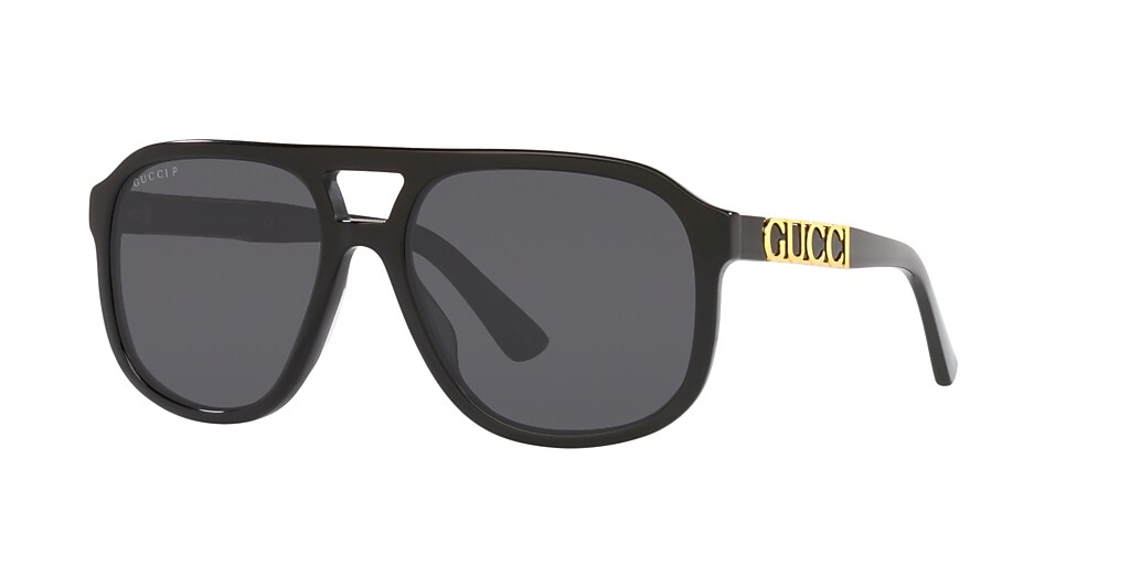 Gucci GG1188S 58 Grey & Black Polarized Sunglasses | Sunglass Hut USA