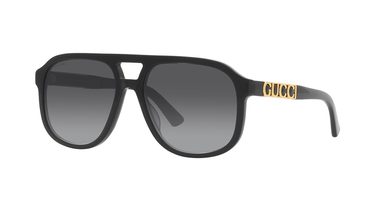 GUCCI GG1188S Black - Unisex Luxury Sunglasses, Grey Lens
