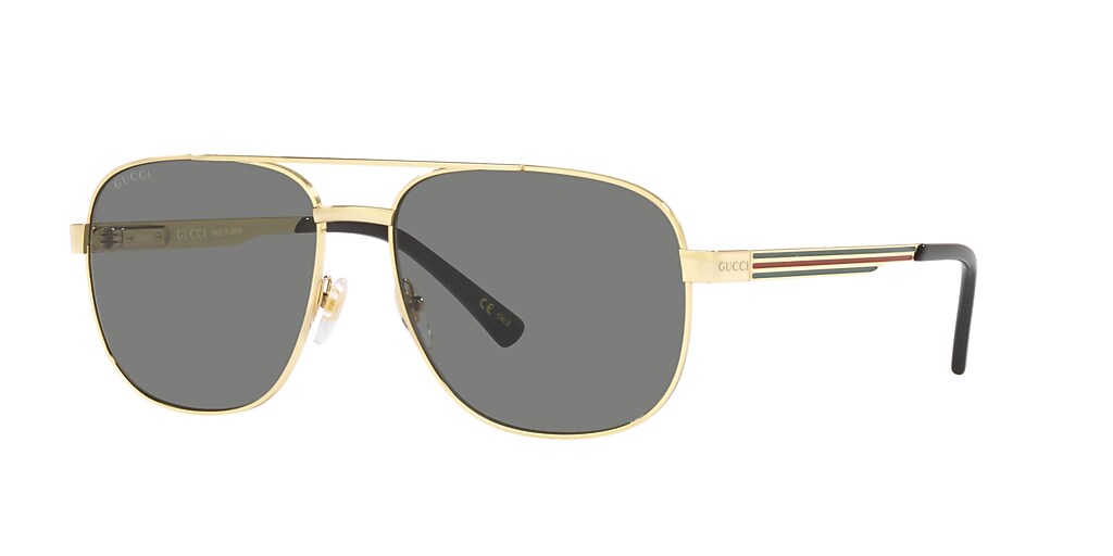 Gucci GG1223S 60 Grey & Gold Sunglasses Sunglass Hut Canada