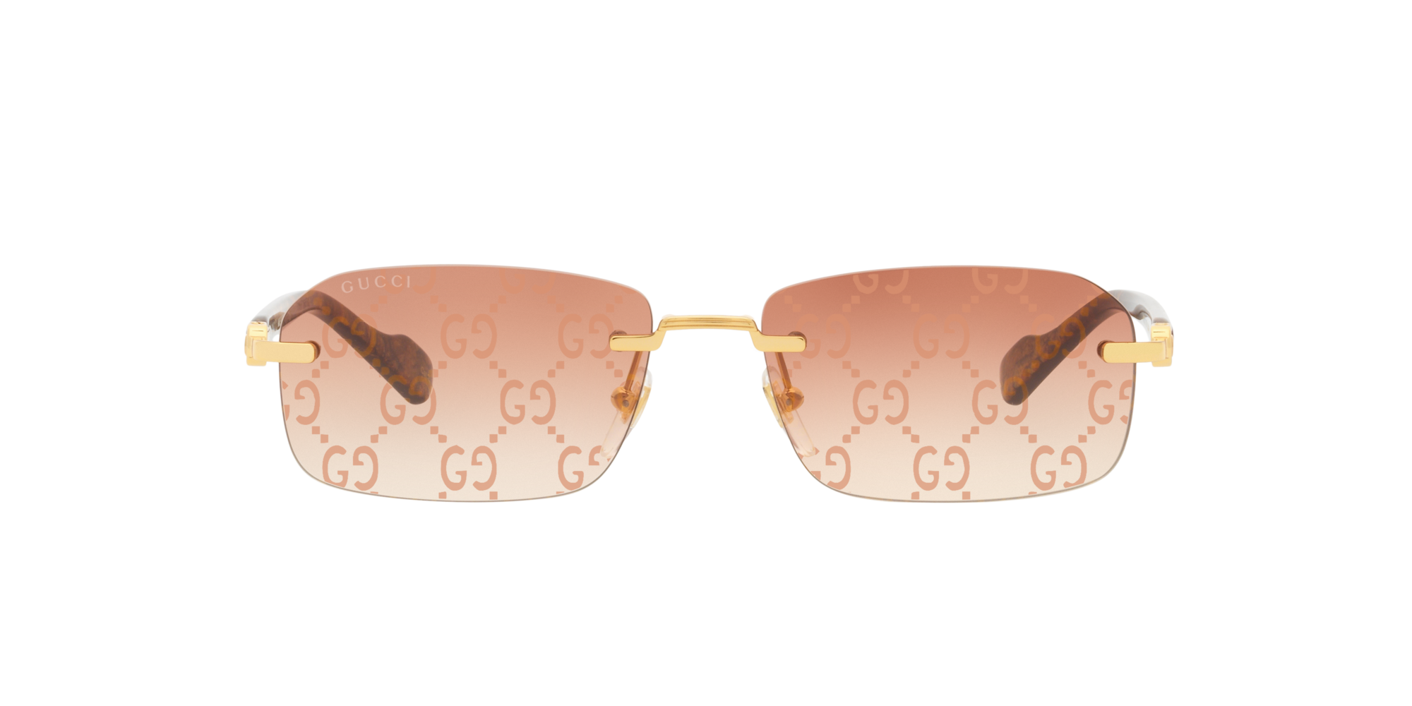 Gucci Oversized D-frame -tone Sunglasses - Gold | Editorialist