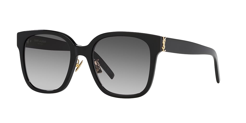 Saint Laurent SL M105/F 55 Grey & Black Sunglasses | Sunglass Hut USA