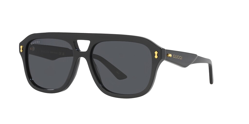 Gucci GG1263S 57 Grey & Black Sunglasses | Sunglass Hut USA