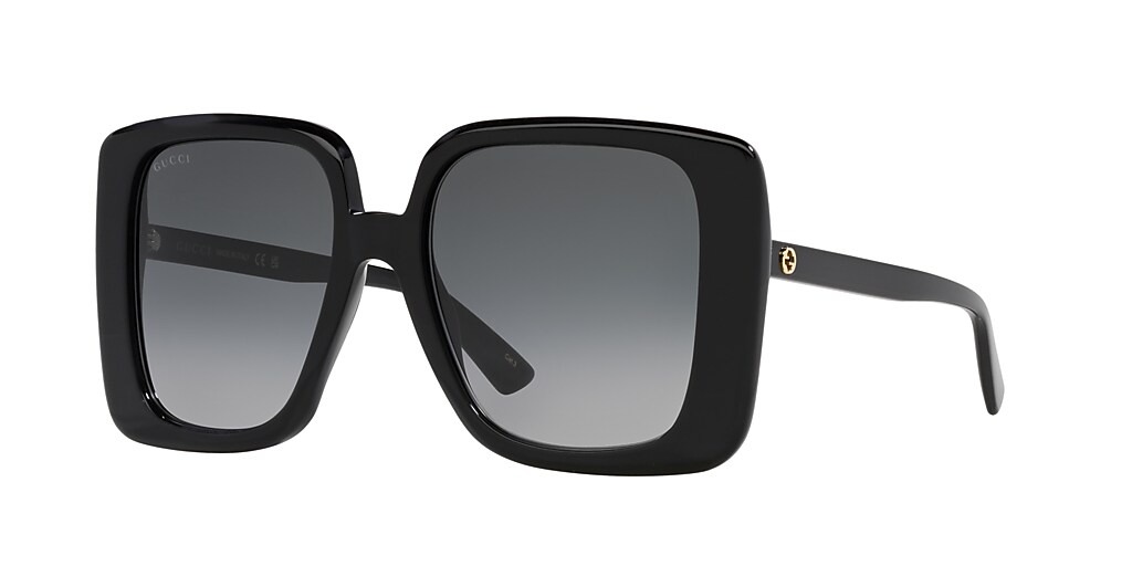 Gucci GG1314S 55 Grey & Black Sunglasses | Sunglass Hut USA