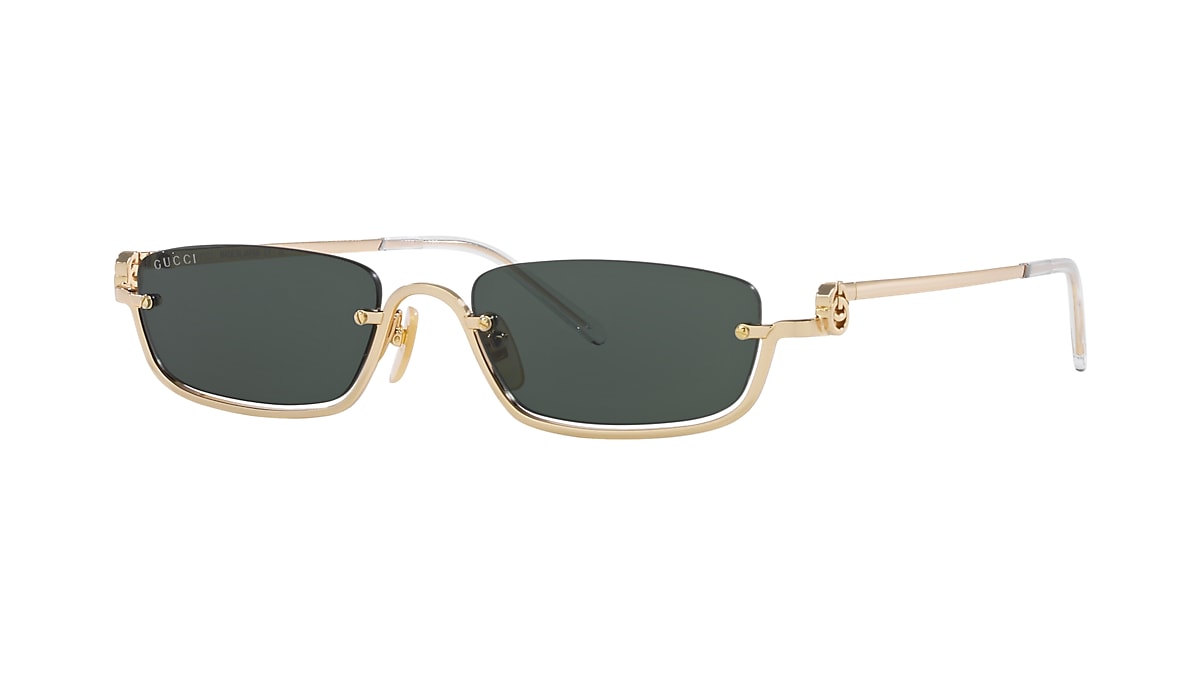 Gucci GG1278S 55 Green & Gold Sunglasses | Sunglass Hut Canada