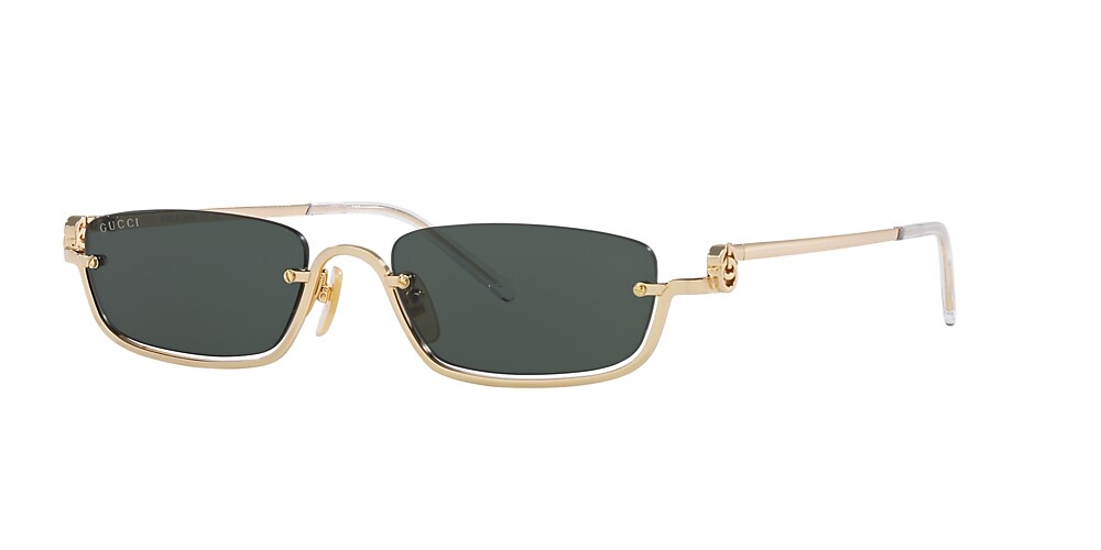 Gucci GG1278S 55 Green & Gold Sunglasses | Sunglass Hut Australia