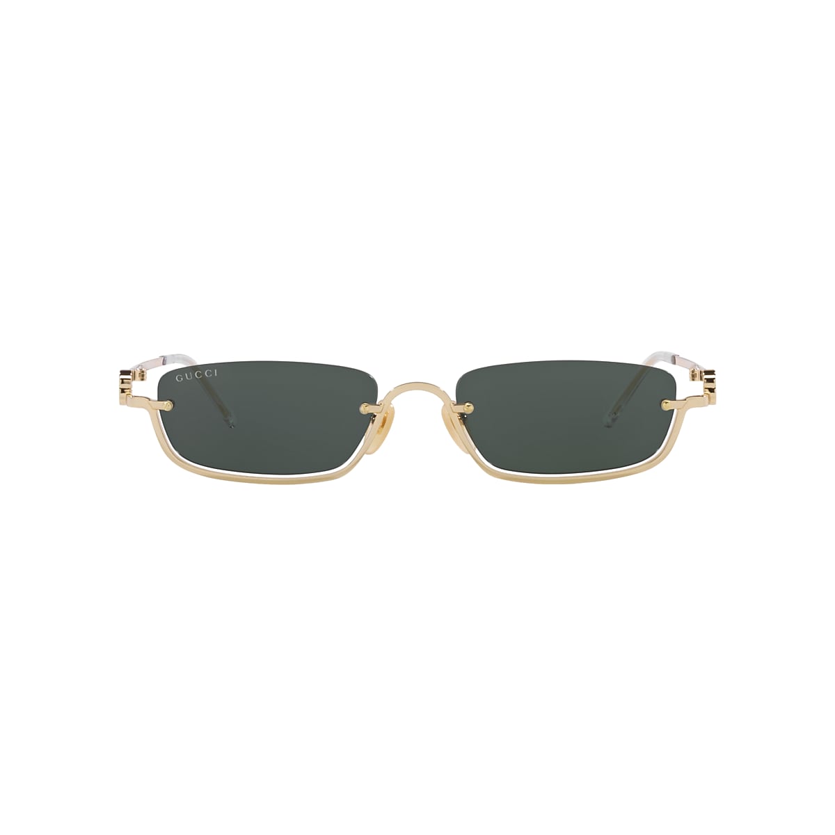 Gucci GG1278S 55 Green & Gold Sunglasses | Sunglass Hut USA