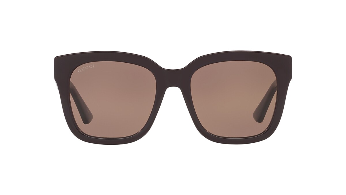 Gucci GG1338S 54 Braun & Burgunderrot Sunglasses | Sunglass Hut