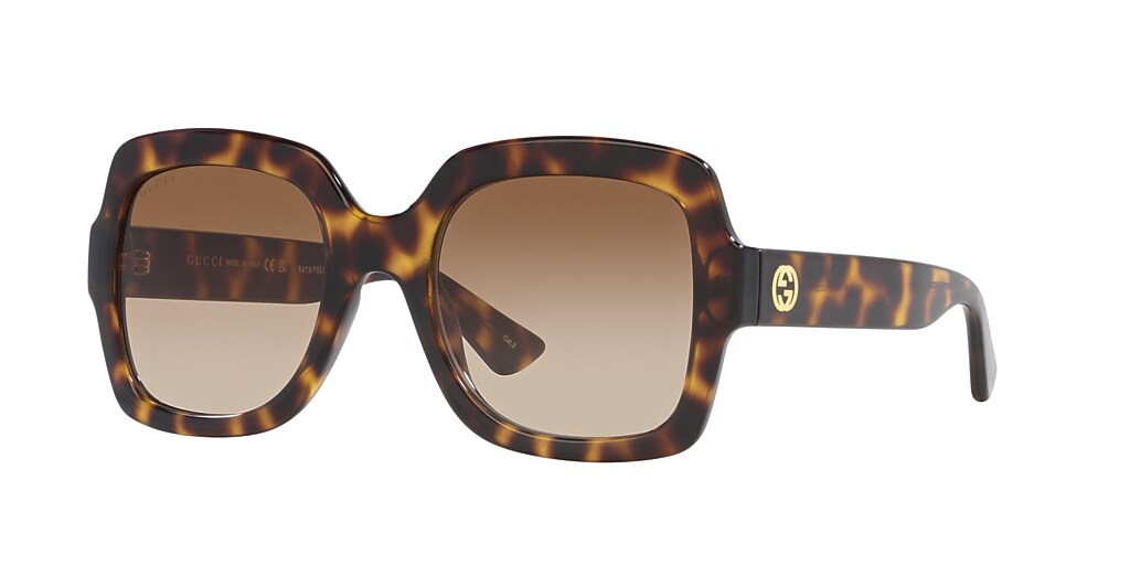 Gucci GG1337S 54 Brown & Tortoise Sunglasses | Sunglass Hut USA