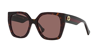 Gucci GG1300S 55 Brown & Tortoise Sunglasses | Sunglass Hut USA