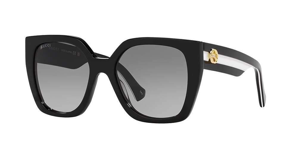 Gucci GG1300S 55 Grey & Black Matte Sunglasses | Sunglass Hut USA