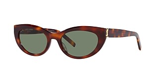 Saint Laurent SLM115 58 Green & Tortoise Sunglasses | Sunglass 