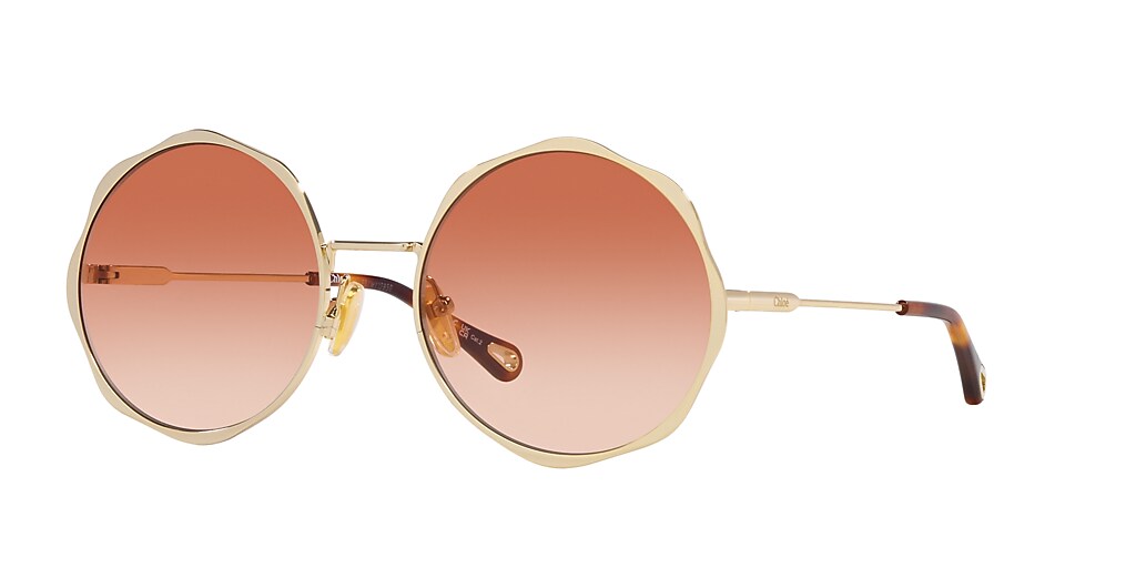 Chloé CH0184S 59 Orange & Gold Sunglasses | Sunglass Hut United Kingdom