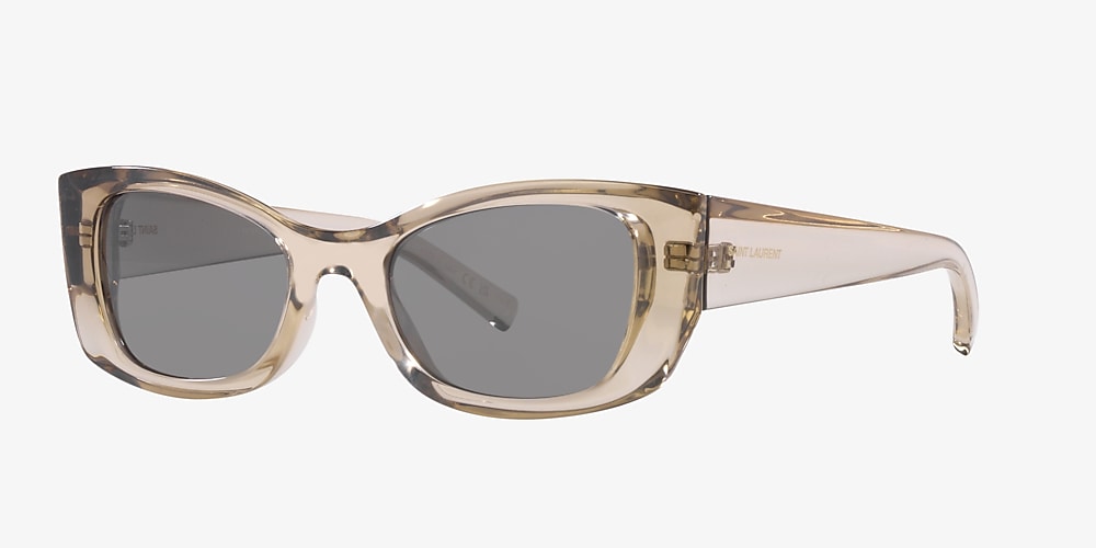 Saint Laurent SL 593 52 Silver & Brown Light Sunglasses