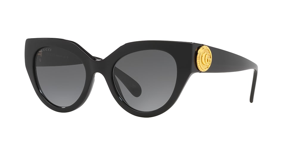 GUCCI GG1408S Black - Women Luxury Sunglasses, Grey Lens