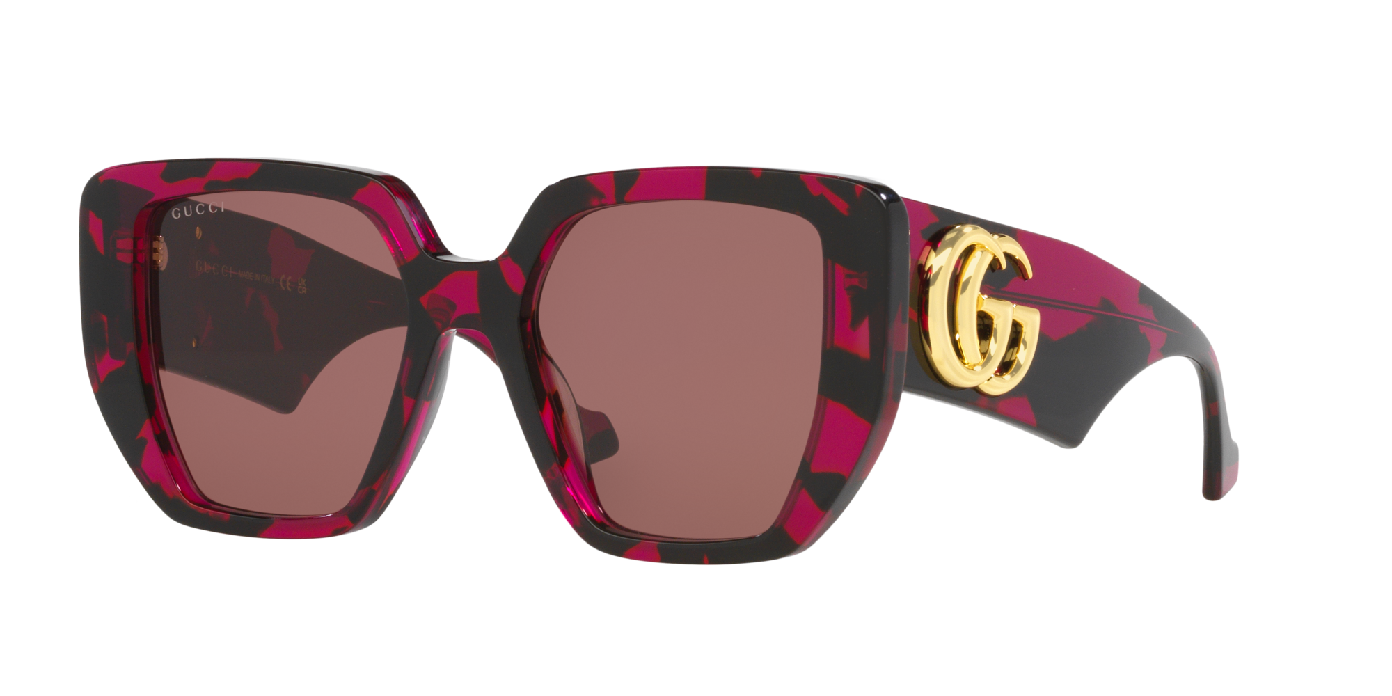 Gucci Woman Sunglasses Gg0956s In Burgundy