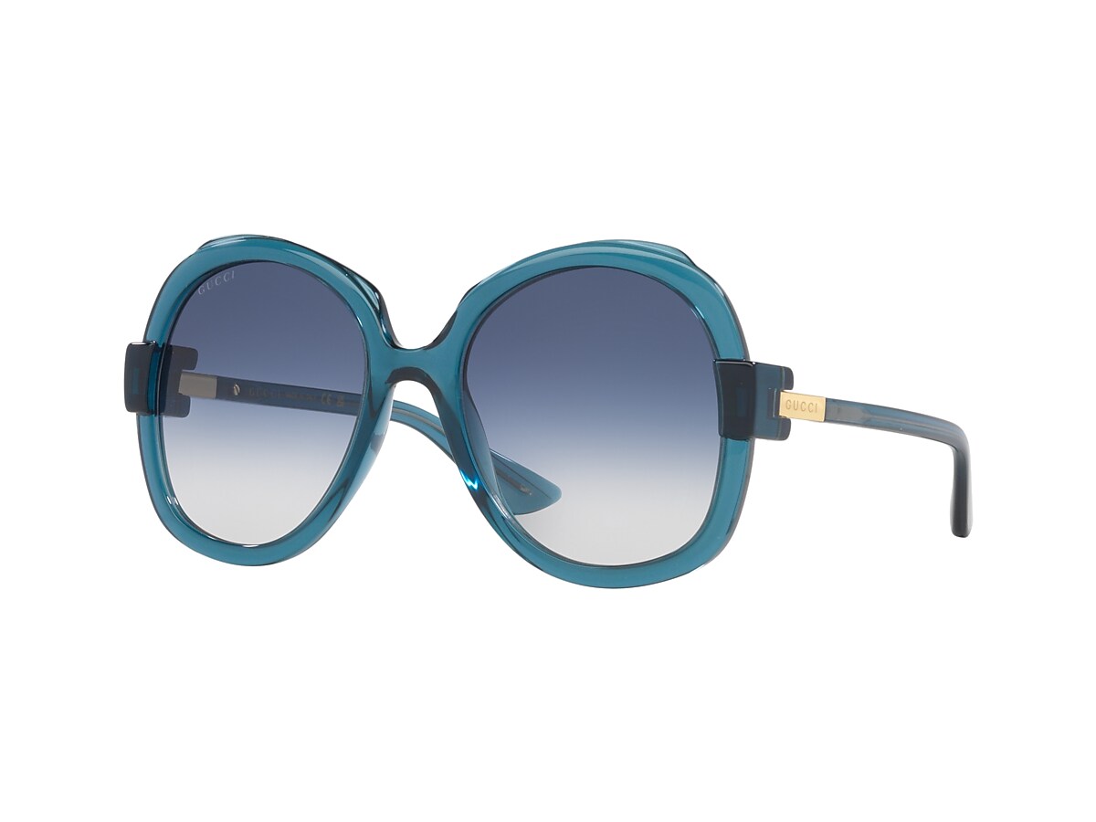 Gucci GG1432S L 57 20 with Blue lenses and Blue frame Sunglass Hut