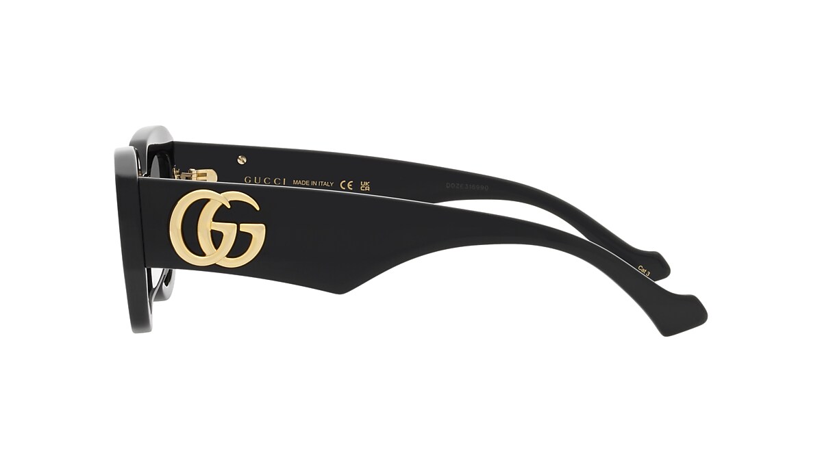 Gucci GG1421S 51 Grey & Black Sunglasses | Sunglass Hut Canada