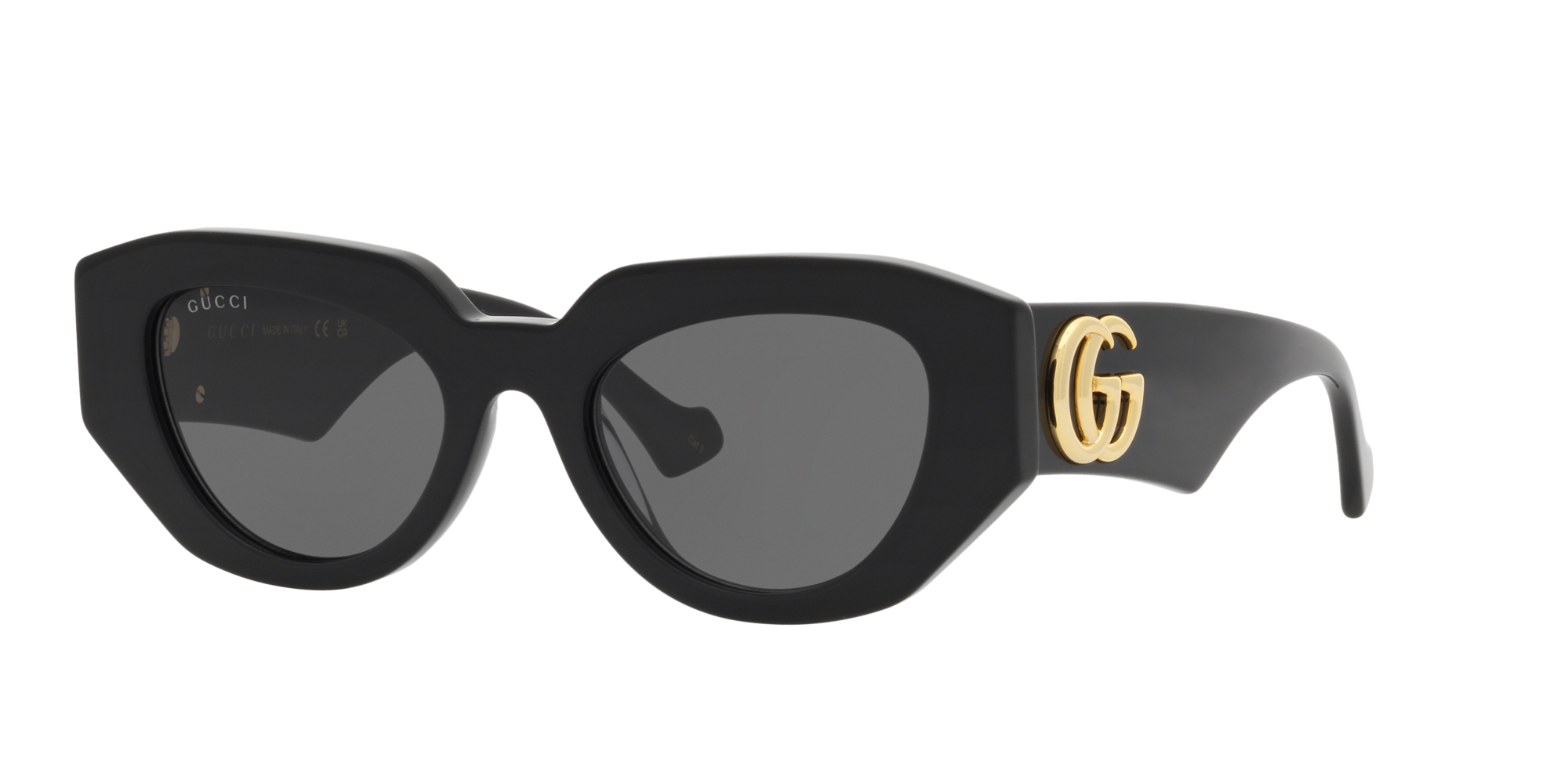 Gucci Geometric Frame Sunglasses In Black