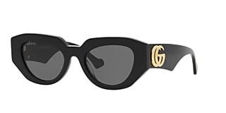 Gucci GG1421S 51 Grey & Black Sunglasses | Sunglass Hut Canada