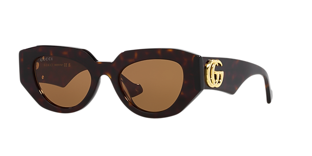 Gucci GG1421S 51 Brown & Tortoise Sunglasses | Sunglass Hut USA