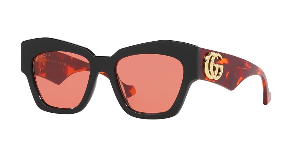 Gucci GG1422S 55 Orange & Black Sunglasses | Sunglass Hut Canada