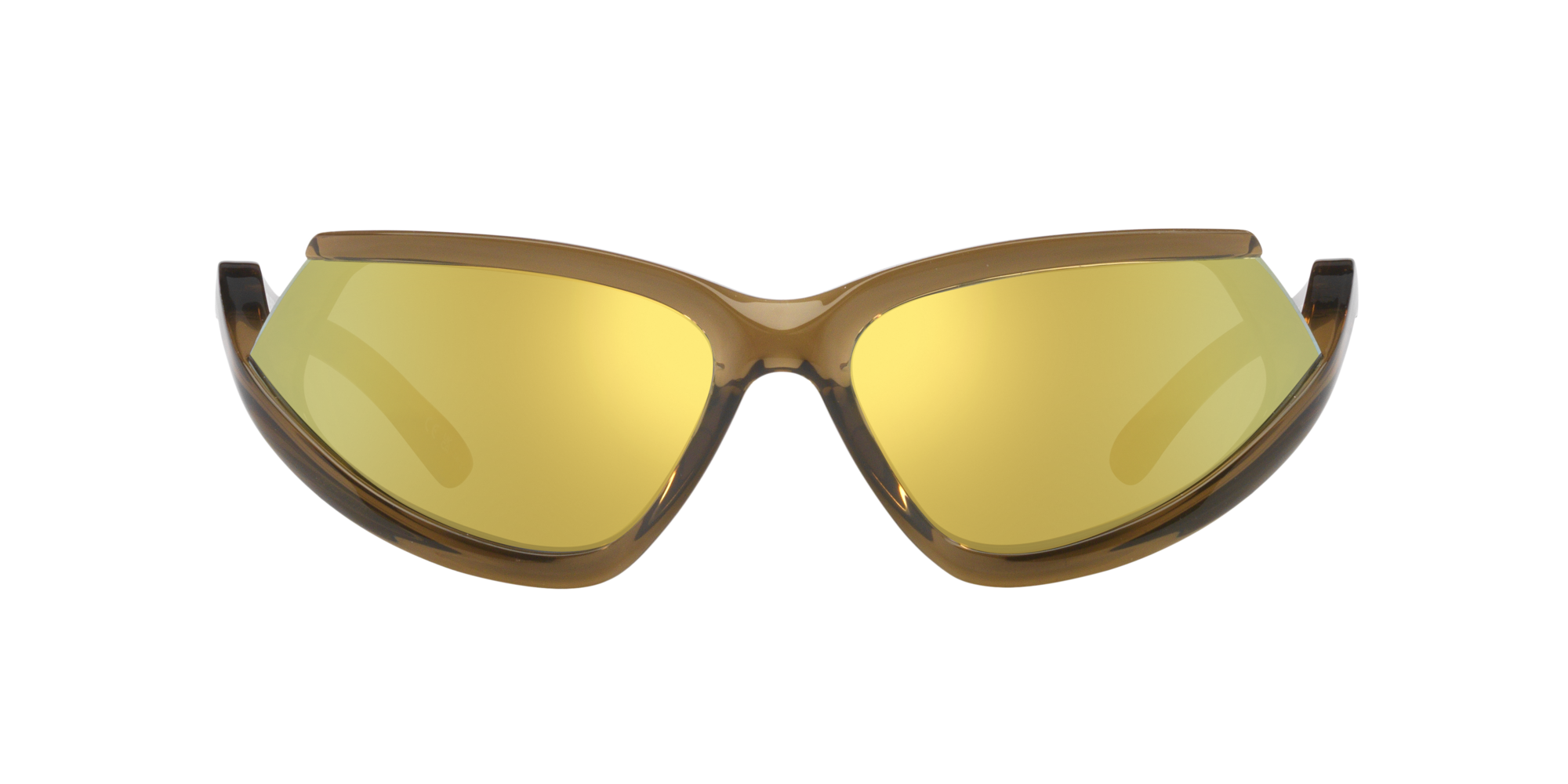 Balenciaga Mens Brown 6e000312 Bb0289s Rectangle-shape Injected Sunglasses In Yellow