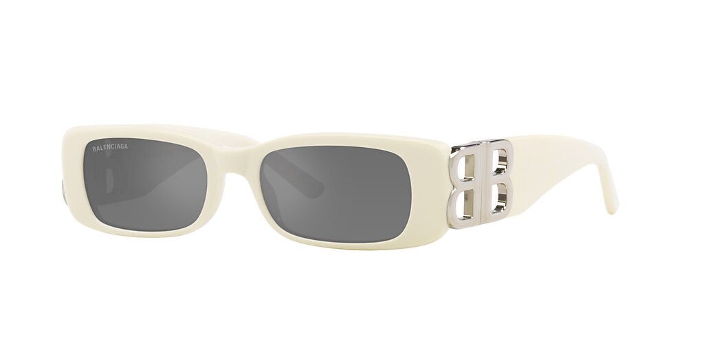 Balenciaga BB0096S 51 Silver & White Sunglasses Sunglass Hut USA