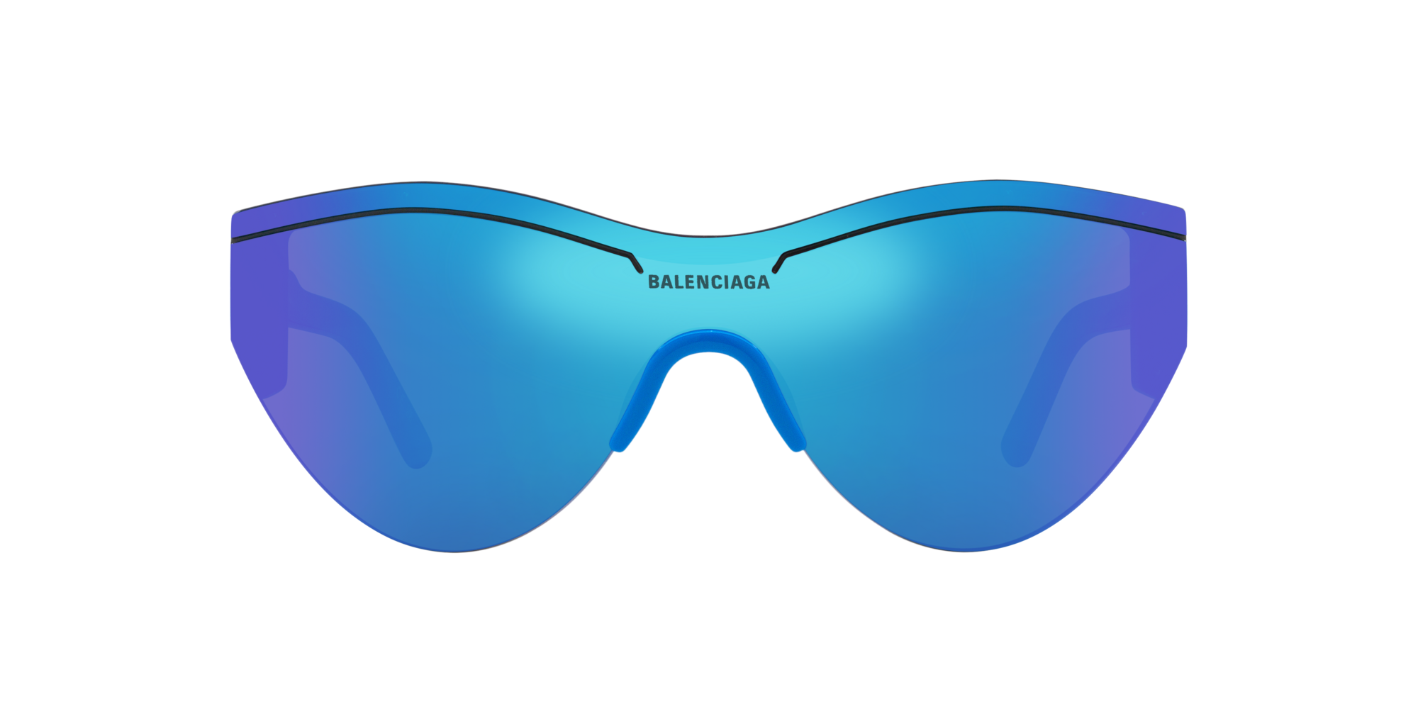 Shop Balenciaga Unisex Sunglass Bb0004s In Blue