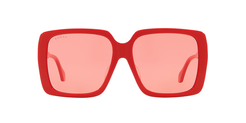 Gucci GG0567SAN 58 Red & Red Sunglasses | Sunglass Hut USA