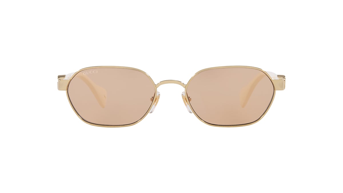 GUCCI GG1593S Gold Woman Luxury Sunglasses Pink Lens