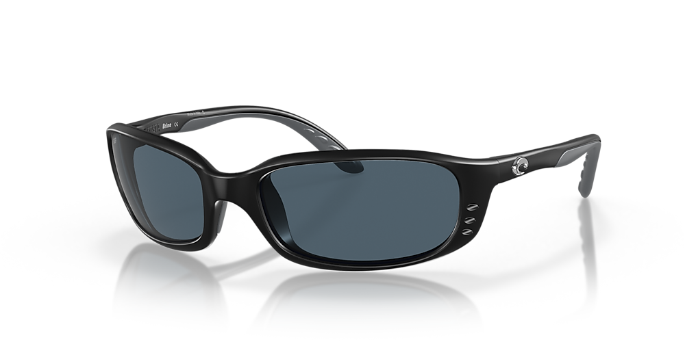 Costa 6S9017 Brine 59 Gray & Matte Black Polarized Sunglasses