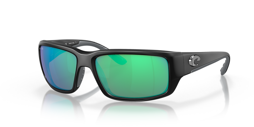 Costa Del Mar Fantail Sunglasses Matte Black Green Mirror 580G