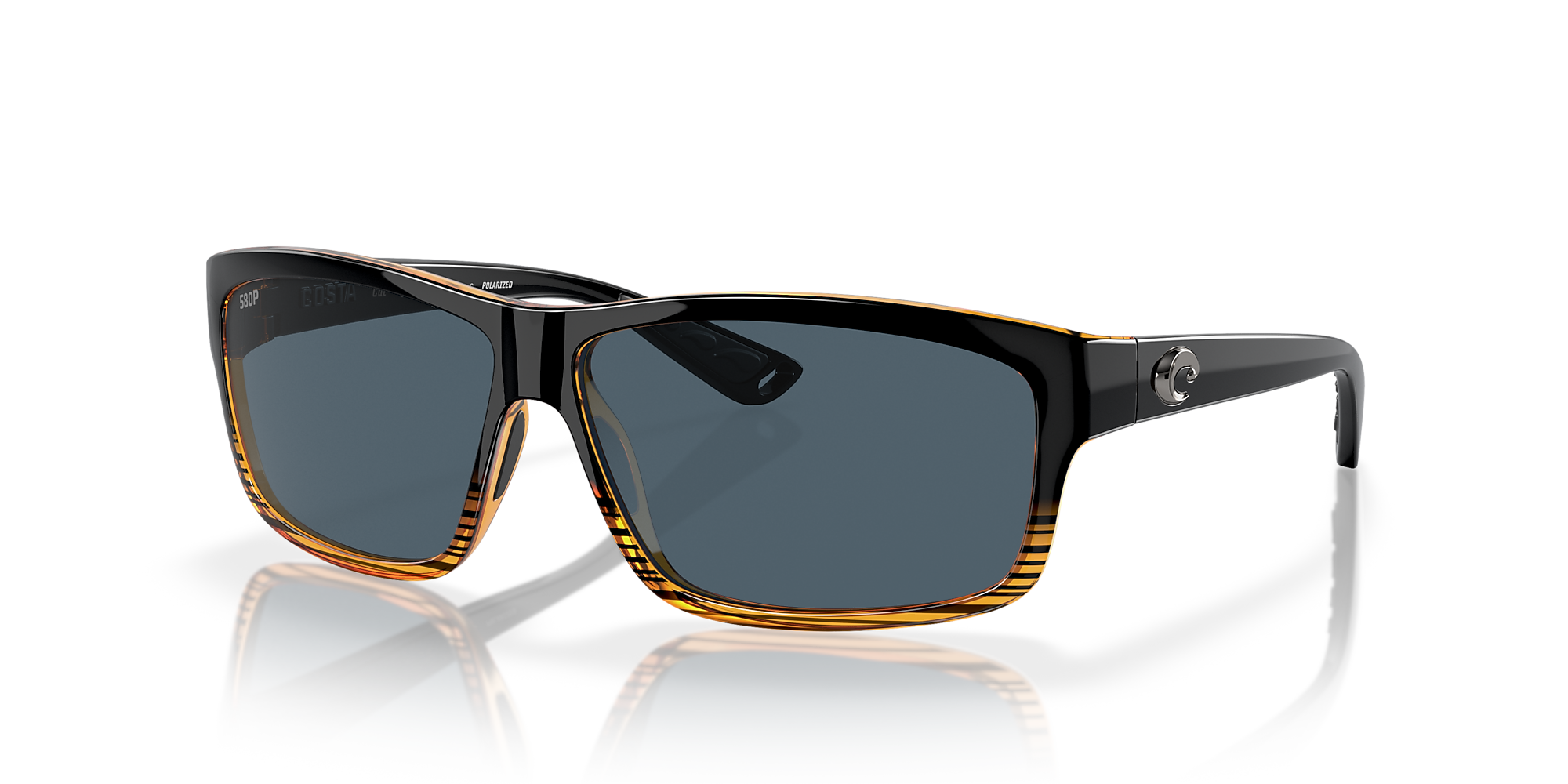 Costa 6S9047 Cut 60 Gray & Coconut Fade Polarized Sunglasses Sunglass