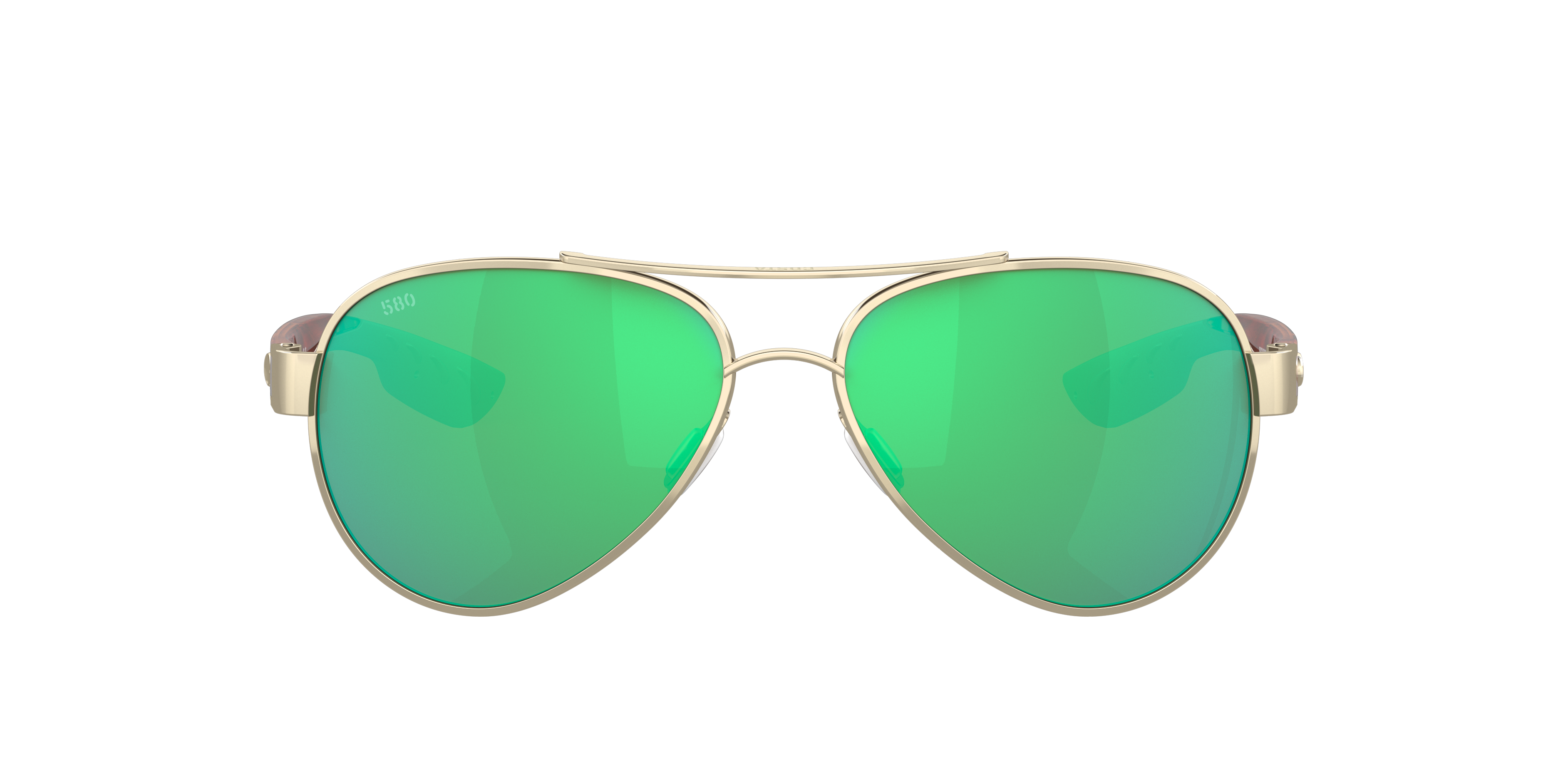 green mirrored aviators