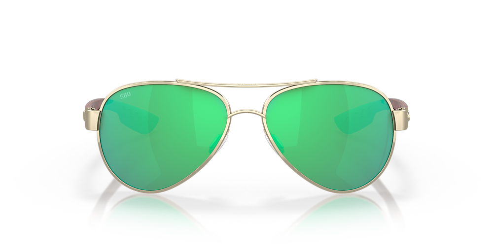 Costa 6S4006 Loreto 56 Green Mirror & Rose Gold Polarised Sunglasses |  Sunglass Hut Australia