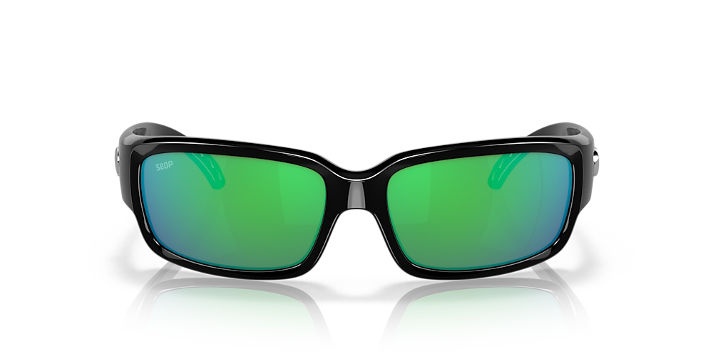 Costa 6S9025 Caballito 59 Green Mirror & Shiny Black Polarised Sunglasses
