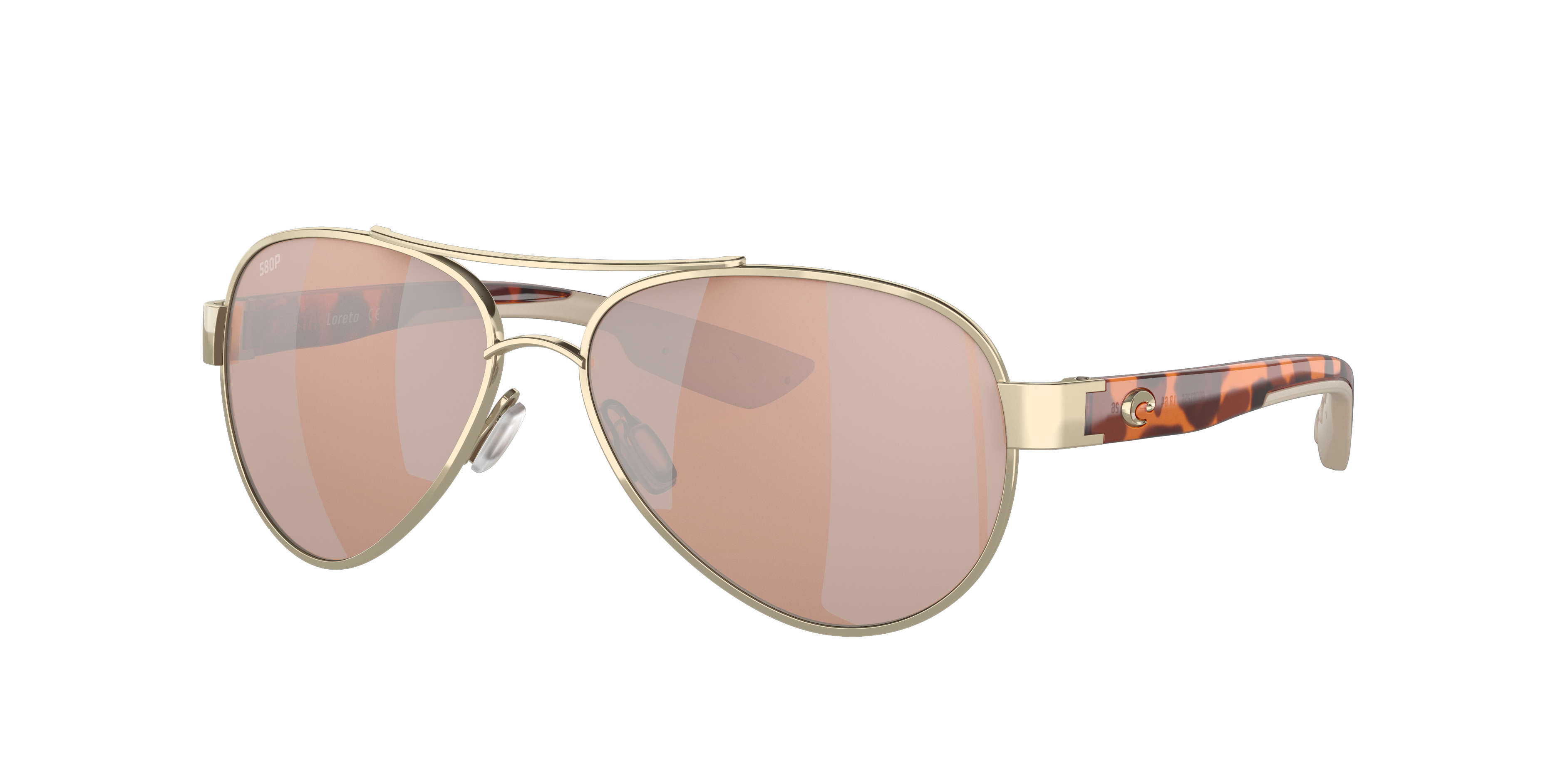 COSTA 6S4006 Loreto Rose Gold - Women Sunglasses, Copper Silver Mirror Lens