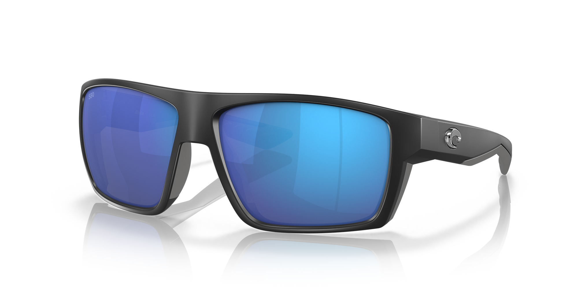 Costa 6S9045 Bloke 61 Blue Mirror & Matte Black Polarized Sunglasses