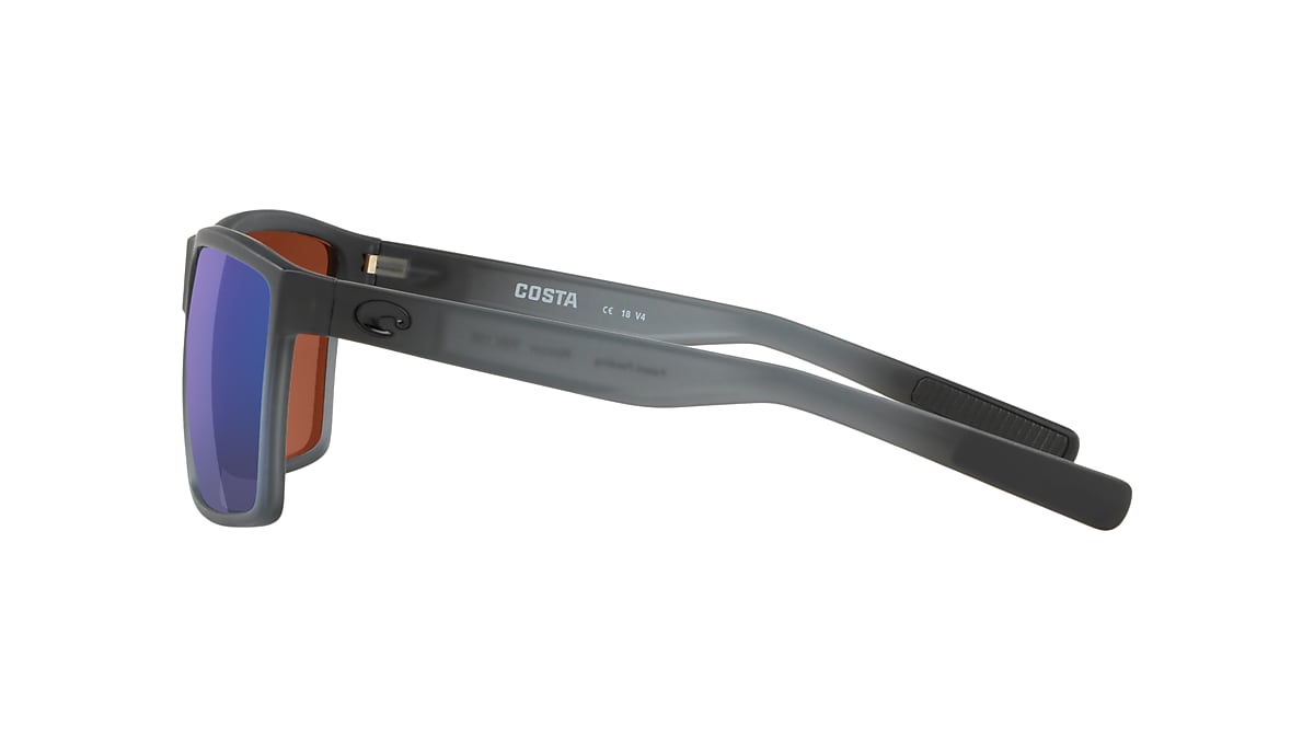 Costa Del Mar Sunglasses RINCON Smoke Crystal Gray Polarized Green Mirror 580G 