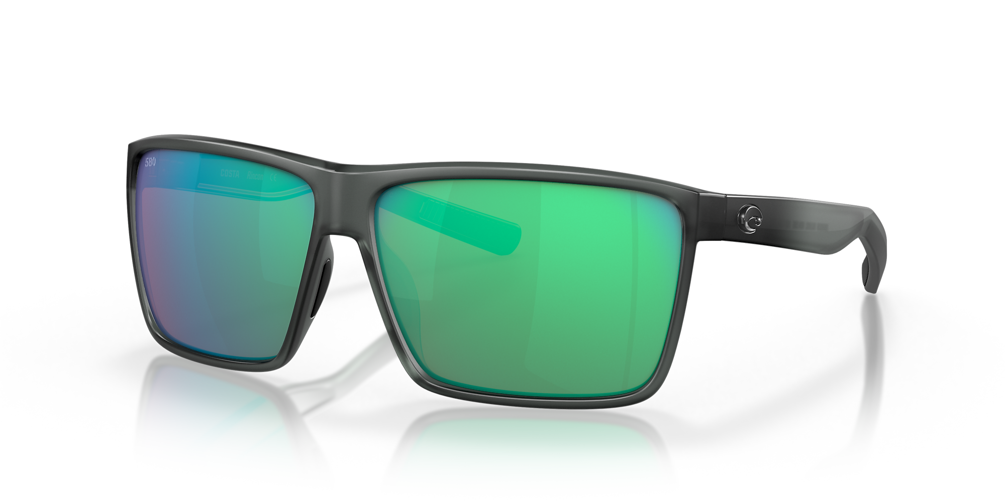 Costa 6S9018 Rincon 63 Green Mirror & Matte Smoke Crystal Polarized Sunglasses Sunglass Hut USA