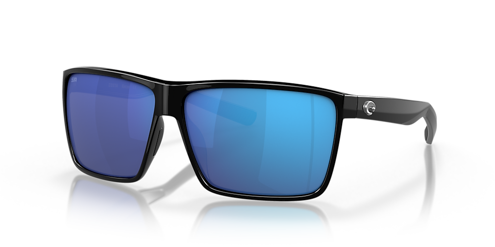 Costa 6S9018 Rincon 63 Blue Mirror & Shiny Black Polarized Sunglasses