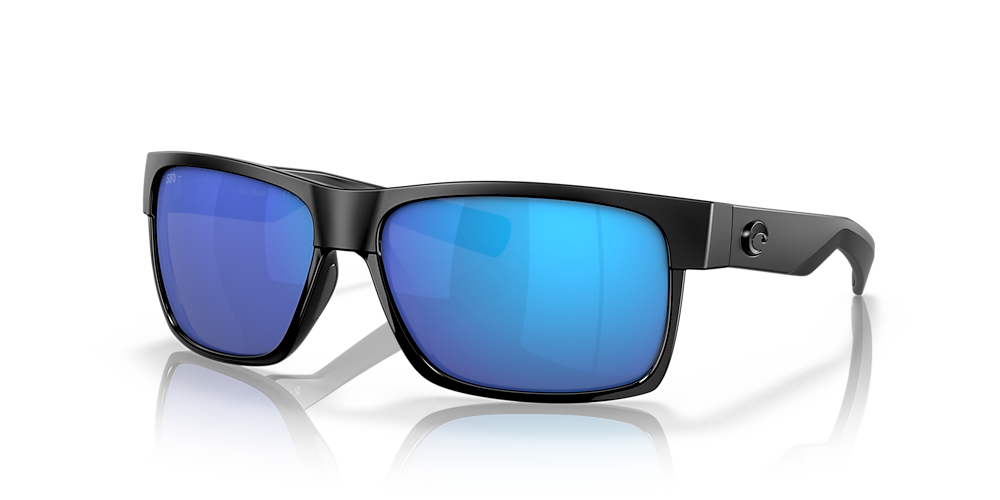 Costa 6S9026 Half Moon 60 Blue Mirror & Shiny Black Polarized Sunglasses