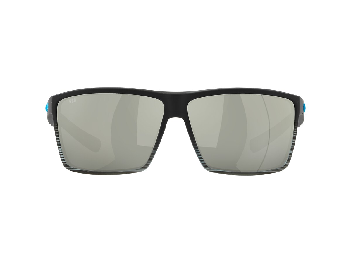 Polarized Silver Mirror Sunglasses - Two Tone Smoked Frames