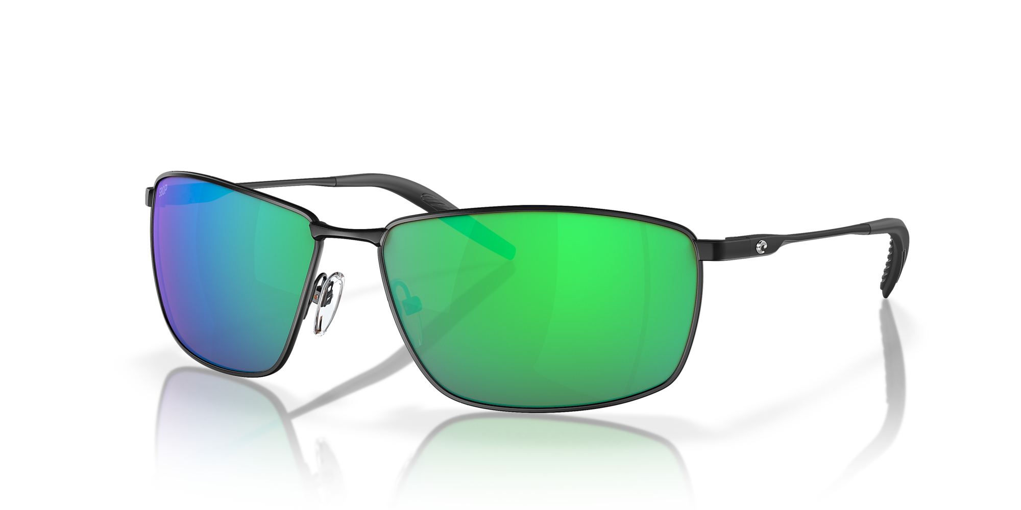 Costa 6S6009 Turret 63 Green Mirror & Matte Black Polarized Sunglasses Sunglass Hut USA