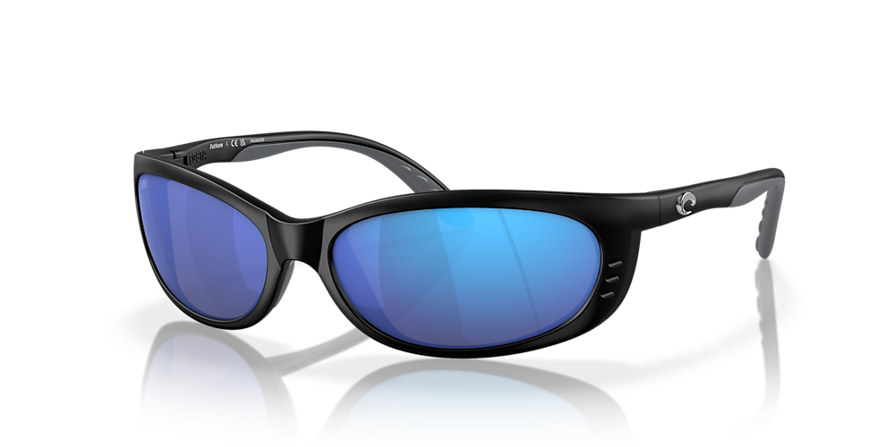 Costa Del Mar Fathom Sunglasses Matte Black/Blue Mirror