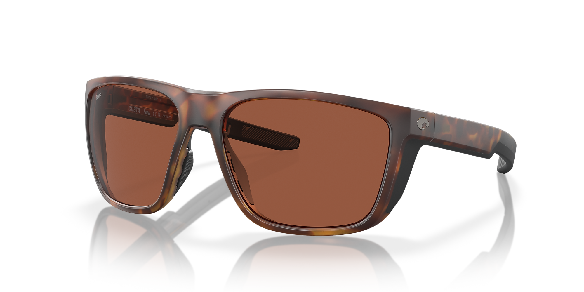 Costa 6S9002 Ferg 59 Copper & Matte Tortoise Polarized Sunglasses ...