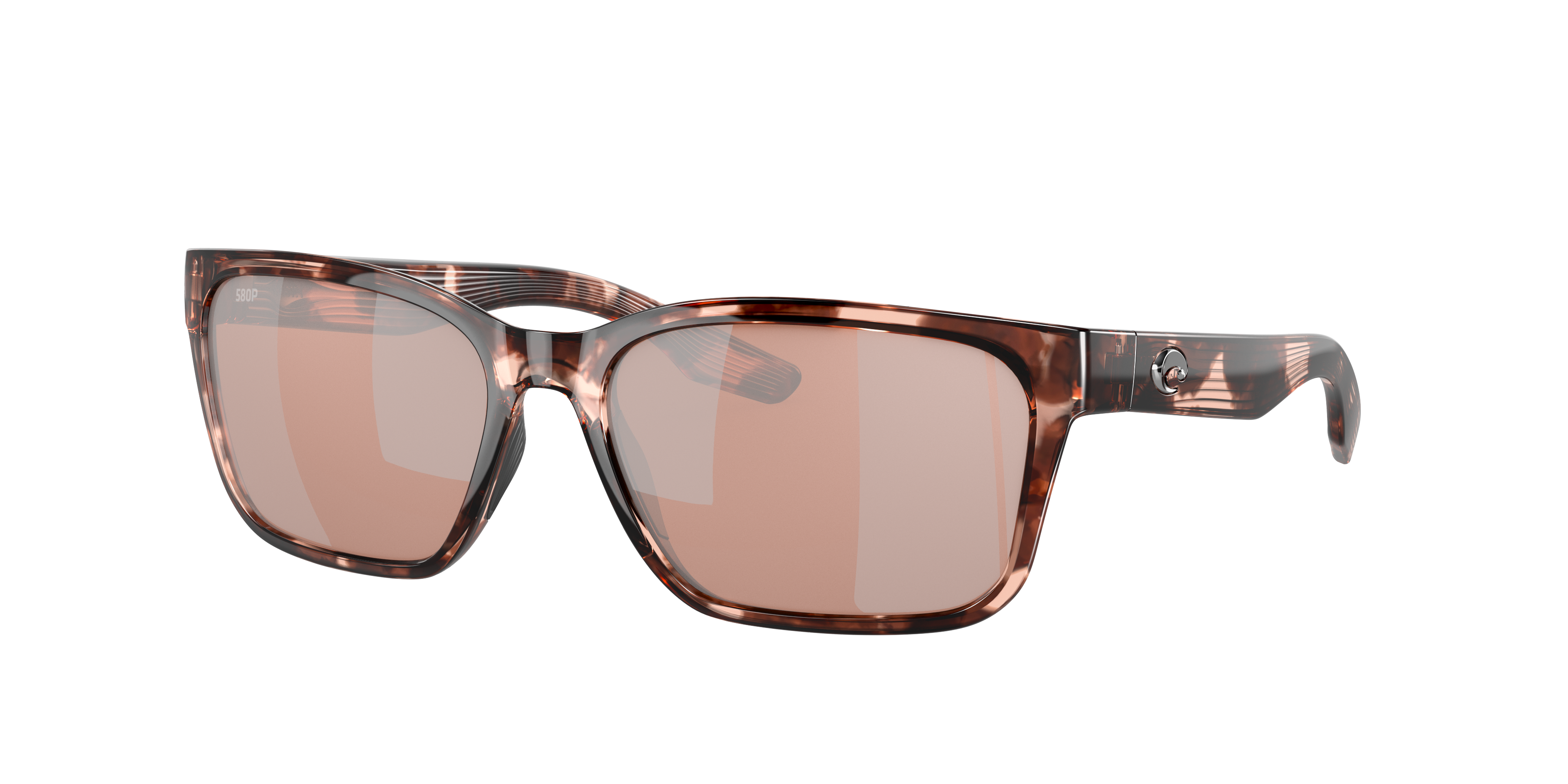 COSTA 6S9081 Palmas Coral Tortoise - Women Sunglasses, Copper Silver Mirror  Lens