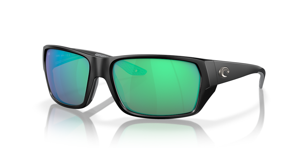 Costa Del Mar Tailfin Sunglasses - Matte Black / Green Mirror 580G