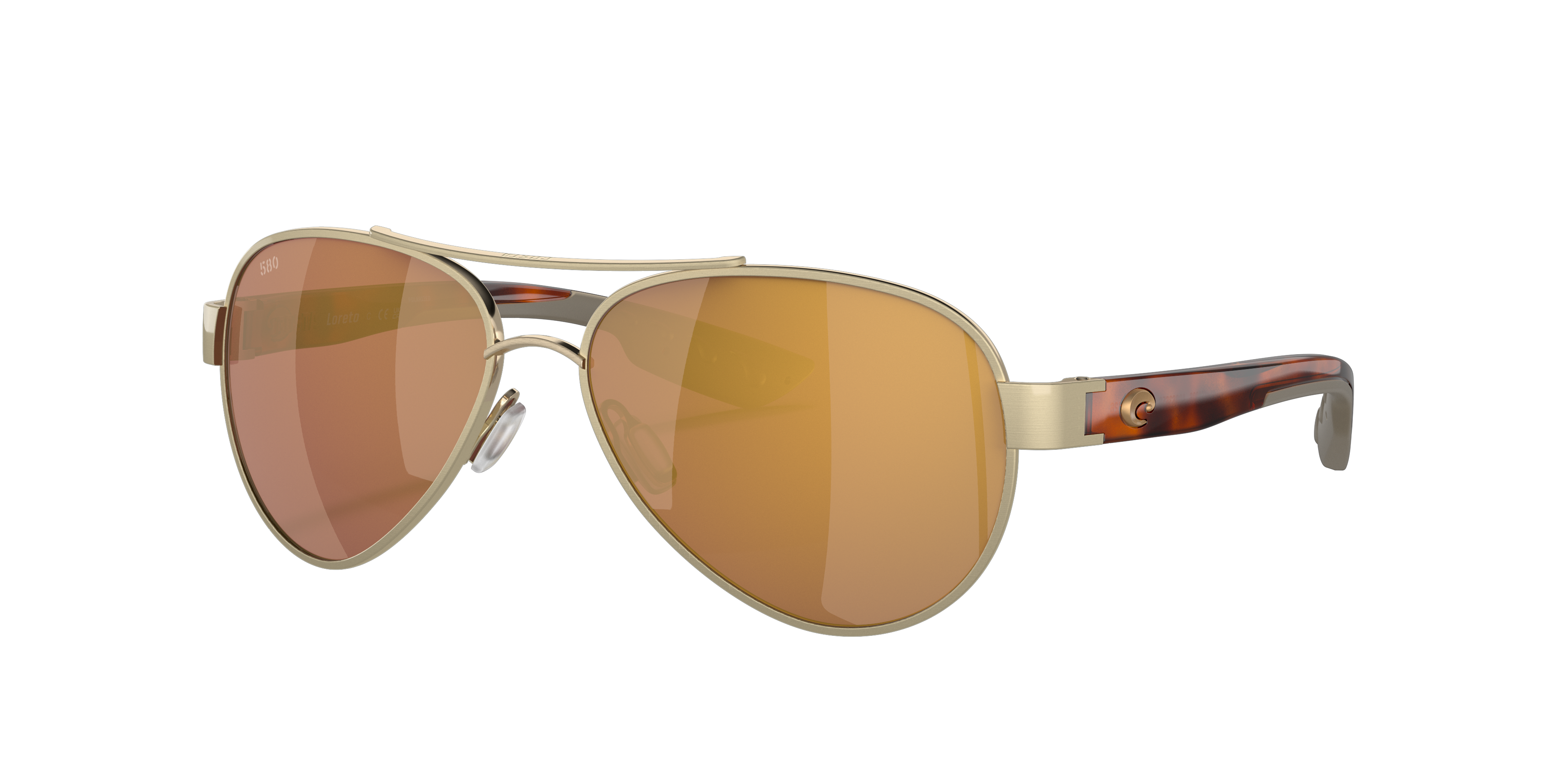 Costa Woman Sunglasses 6s4006 Loreto In Gold Mirror